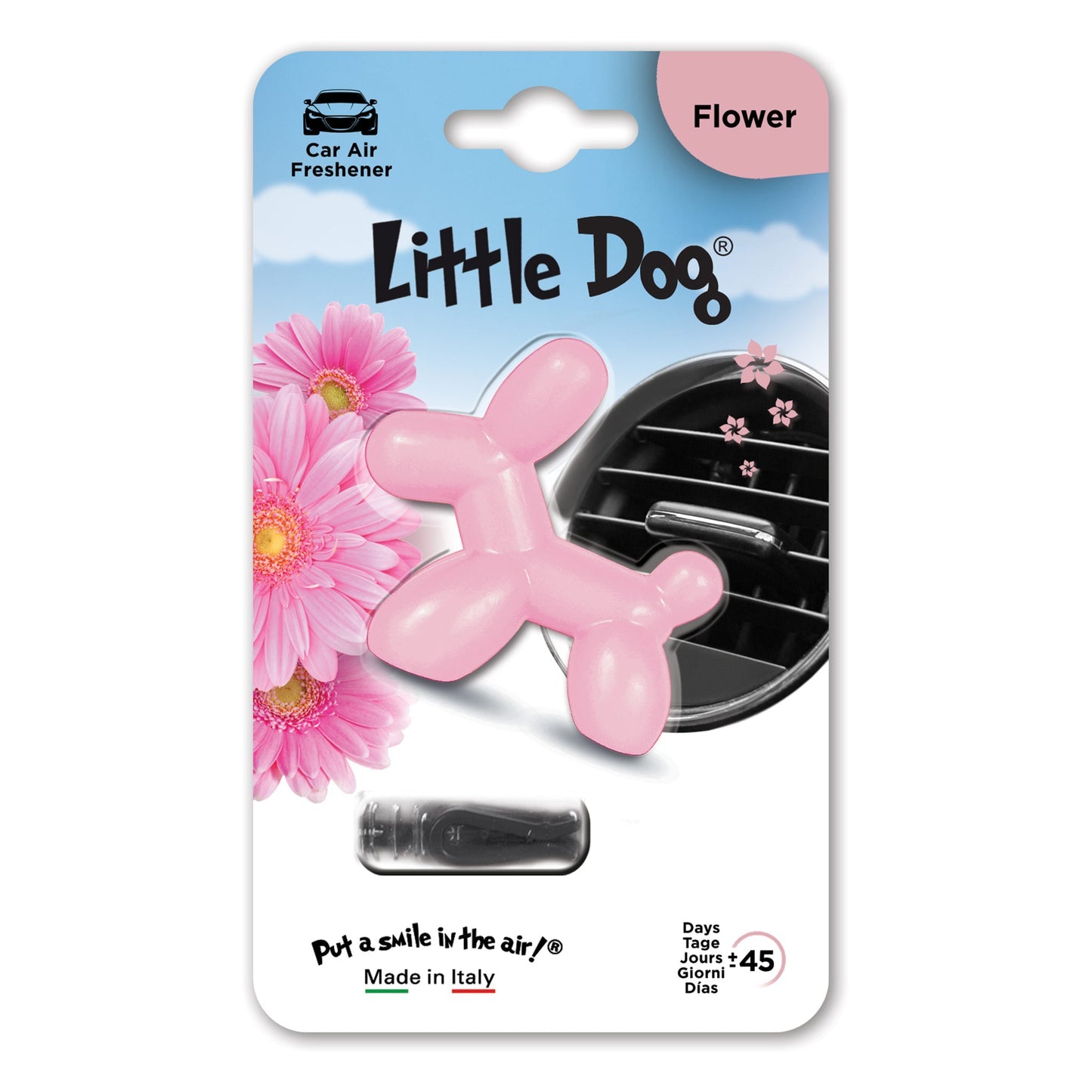 Little Dog Flower - Vrolijke Bloemengeur Luchtverfrisser voor je Auto